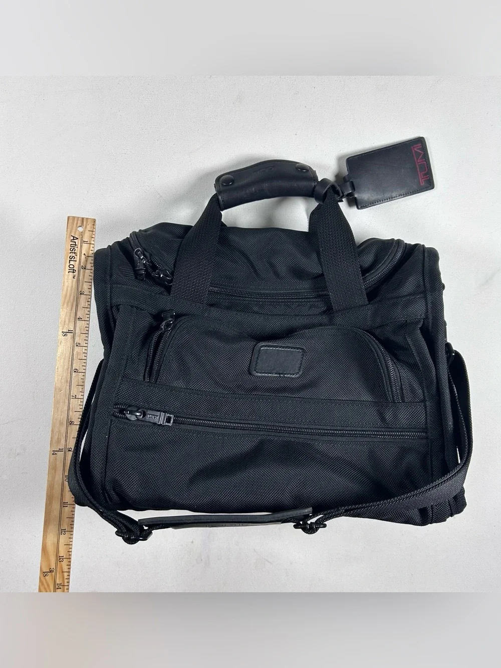 Tumi Ballistic Nylon Compact Carry-on Shoulder Bag Weekender Duffle Black Travel